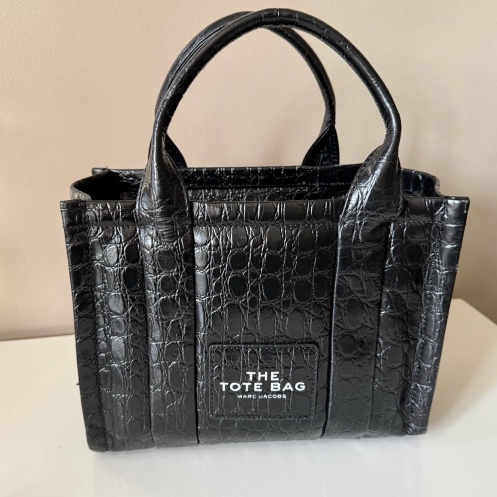Marc Jacobs Black Embossed Leather Tote